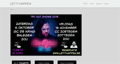 Desktop Screenshot of letithappen.be